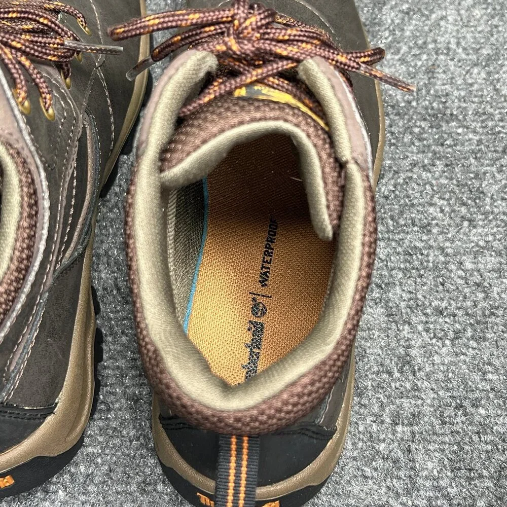 Timberland Mt. Maddsen Mid Boots Boy's‎ 5 Brown Leather Waterproof Hiking Shoes